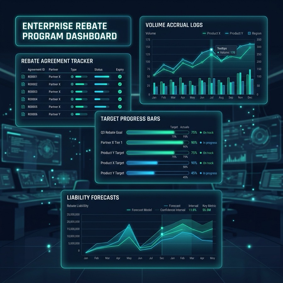SmartRevIQ Rebates Management Dashboard